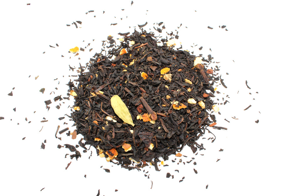 "Spiced Solstice" Black Tea Blend with Cinnamon, Orange Peel, Ginger, Green Cardamom, Cloves & Black Pepper,